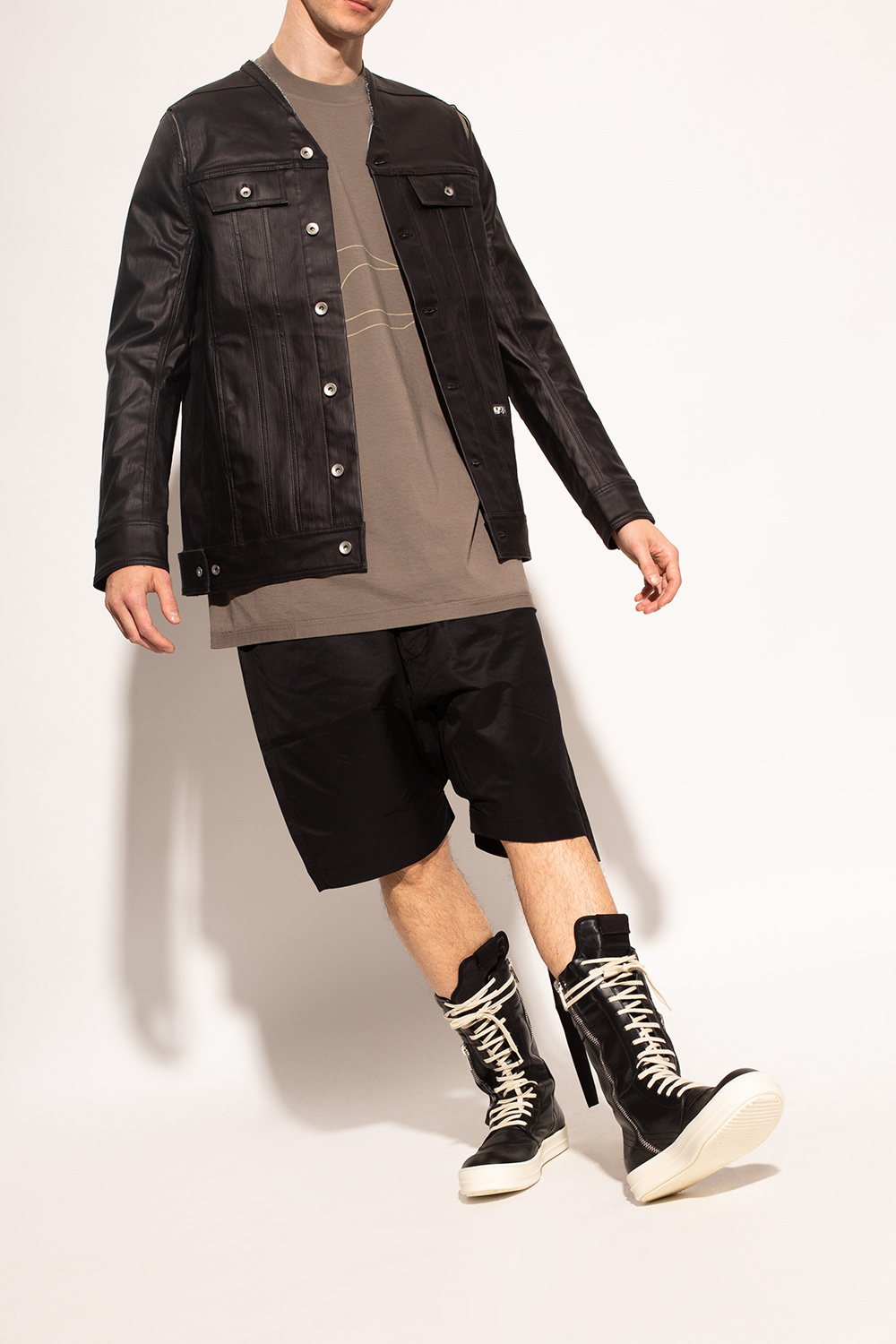 rick owen thigh high sneakers